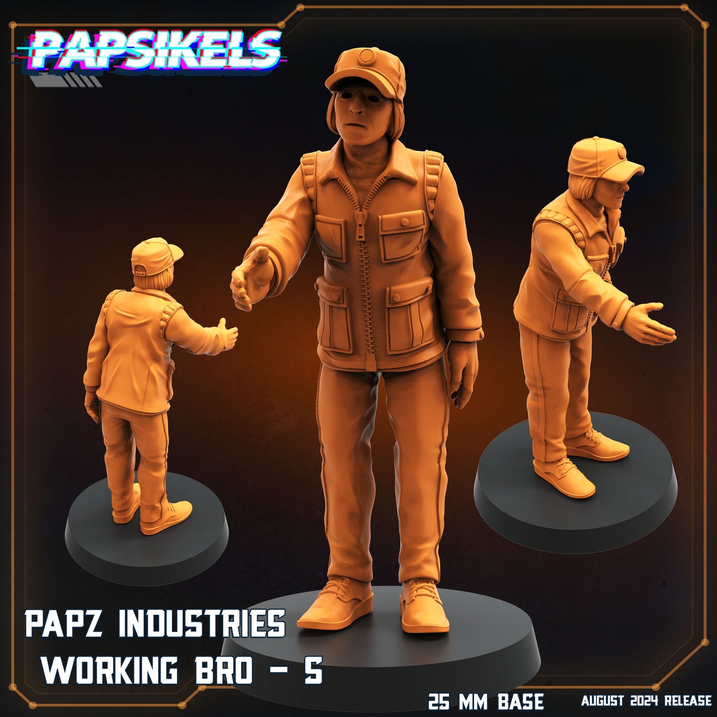 Aliens Vs Humans, Working Bros Set 3 / Working Joes , Papsikels, 32mm Mini