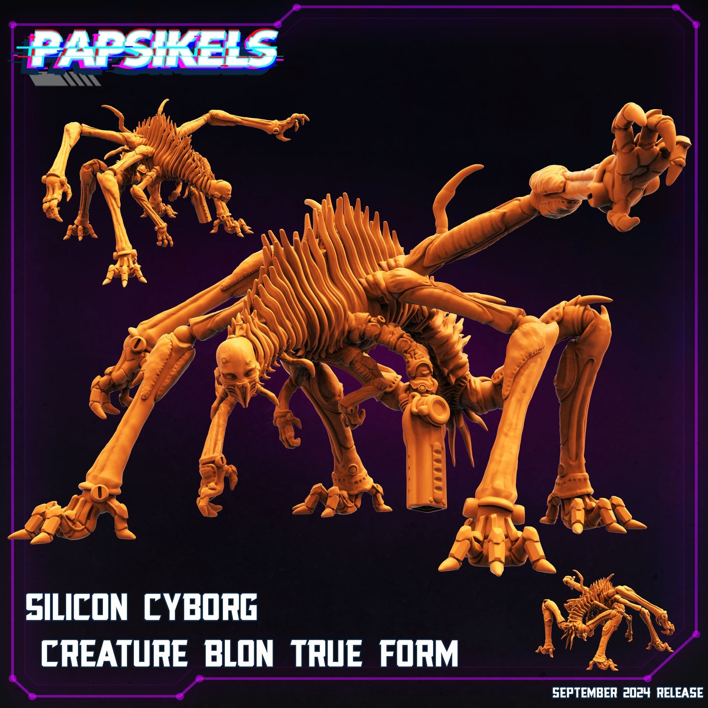 Cyberpunk, Silicon Cyborg Creature - Blon - Blame Anime, Papsikels, 32mm Mini