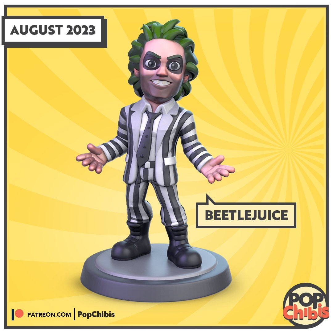 Beetlejuice Chibi | KS | 75mm Scale | Pop Minis | Pop Chibis | Resin Miniatures