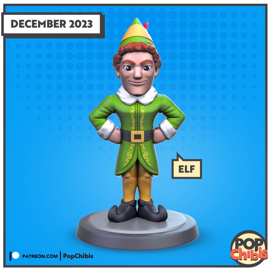 Elf Chibi | KS | 75mm Scale | Pop Minis | Pop Chibis | Resin Miniatures