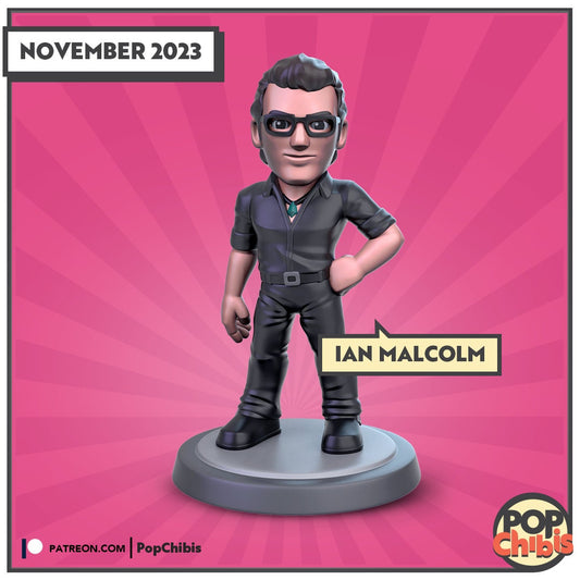 Jurassic Park - Ian Malcolm Chibi | KS | 75mm Scale | Pop Minis | Pop Chibis | Resin Miniatures