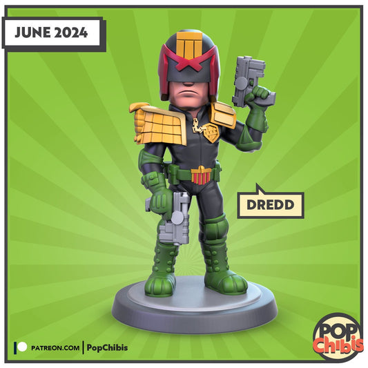 Judge Dredd Chibi | KS | 75mm Scale | Pop Minis | Pop Chibis | Resin Miniatures