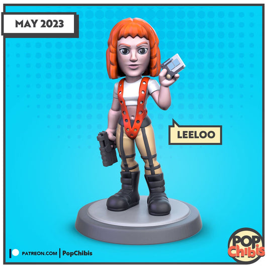 Leeloo The Fith Element Chibi | KS | 75mm Scale | Pop Minis | Pop Chibis | Resin Miniatures