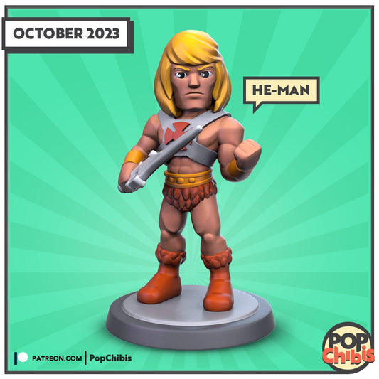 Masters of The Universe - HeMan Chibi | KS | 75mm Scale | Pop Minis | Pop Chibis | Resin Miniatures