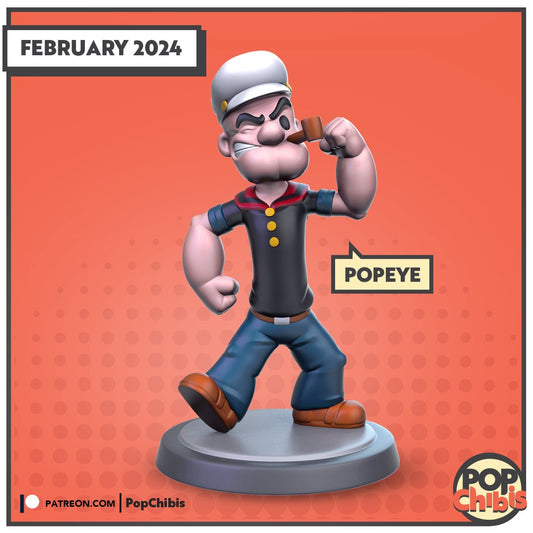 Popeye Chibi | KS | 75mm Scale | Pop Minis | Pop Chibis | Resin Miniatures