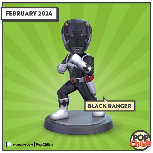Power Rangers - Black Ranger | KS | 75mm Scale | Pop Minis | Pop Chibis | Resin Miniatures