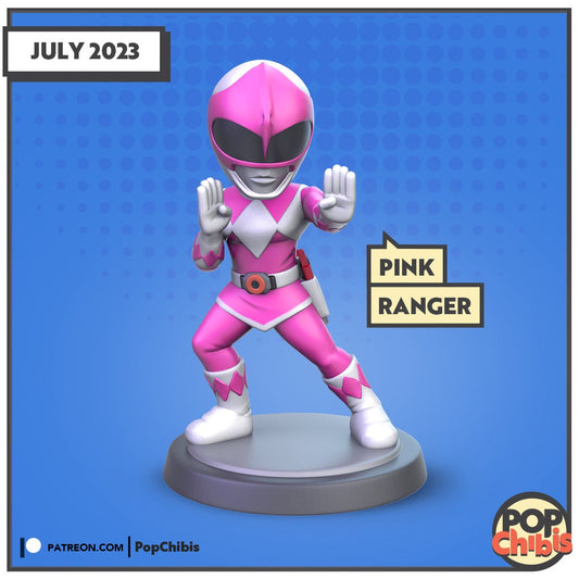 Power Rangers - Pink Ranger Chibi | KS | 75mm Scale | Pop Minis | Pop Chibis | Resin Miniatures