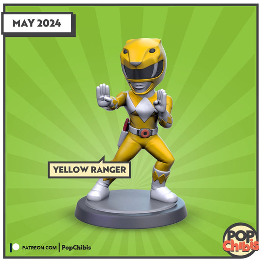 Power Rangers - Yellow Ranger Chibi | KS | 75mm Scale | Pop Minis | Pop Chibis | Resin Miniatures