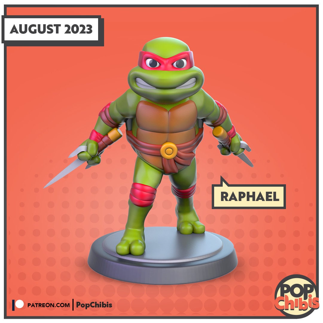 TMNT - Raphael Chibi | KS | 75mm Scale | Pop Minis | Pop Chibis | Resin Miniatures