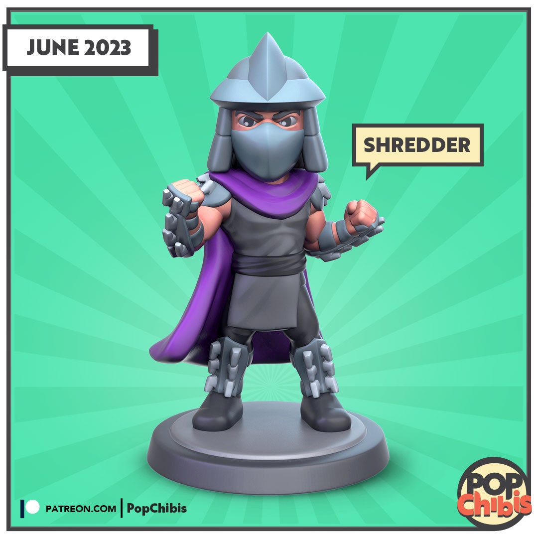TMNT - Shredder Chibi | KS | 75mm Scale | Pop Minis | Pop Chibis | Resin Miniatures