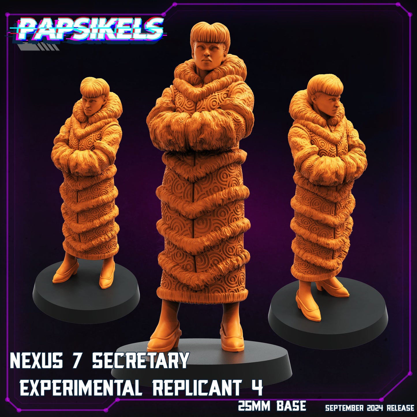 Cyberpunk, Blade Runner Nexus 7 Experimental Secretary Replicant, Papsikels, 32mm Mini