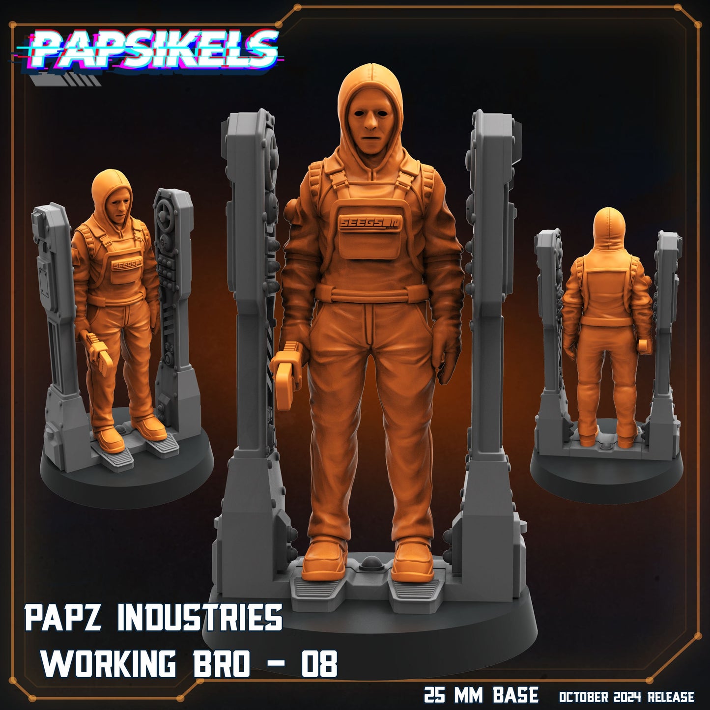 Aliens Vs Humans, Working Bros Set 4 / Working Joes , Papsikels, 32mm Mini