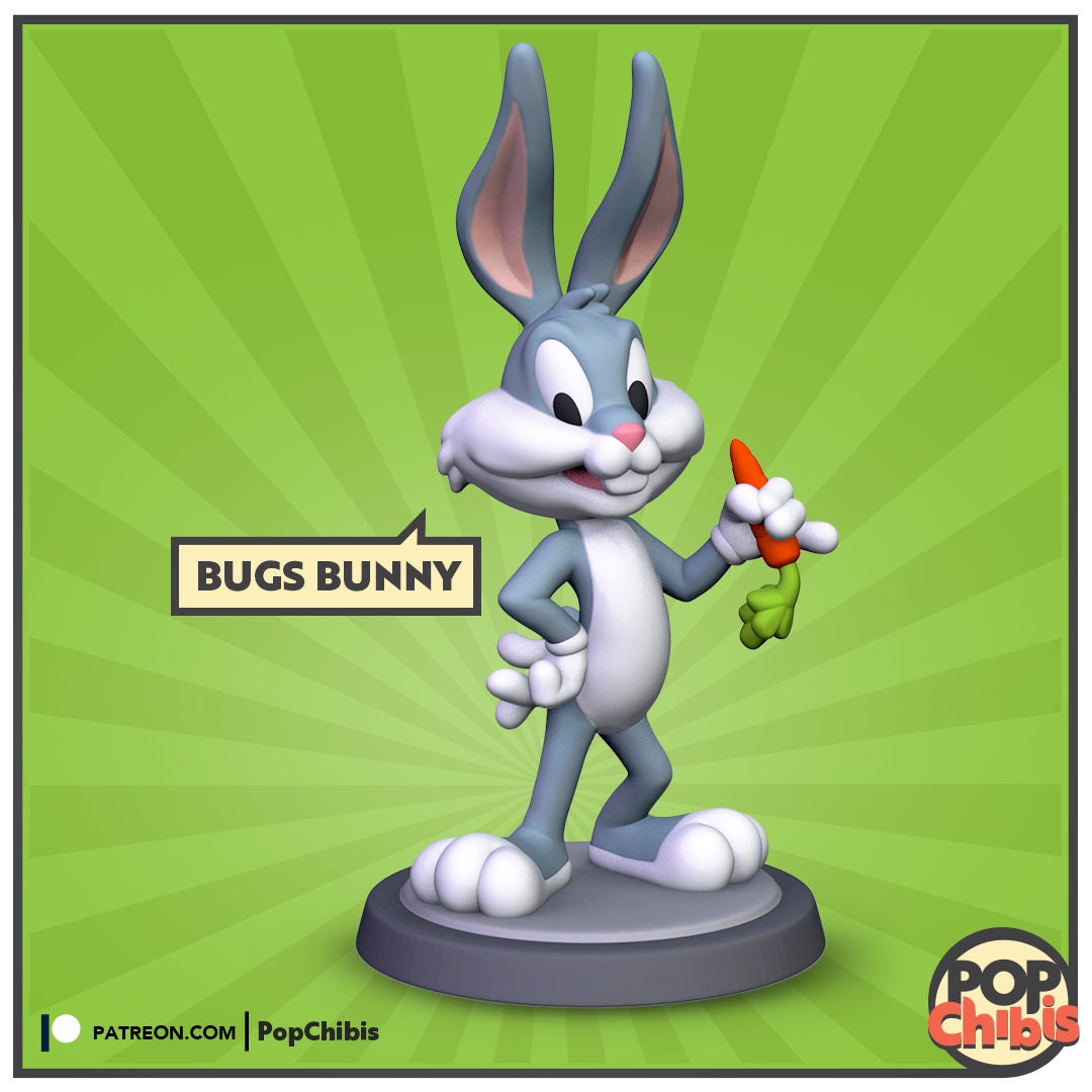 Bugs Bunny Chibi | KS | 75mm Scale | Pop Minis | Pop Chibis | Resin Miniatures
