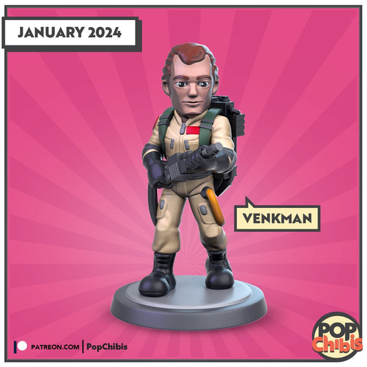 Ghostbusters - Venkman Chibi | KS | 75mm Scale | Pop Minis | Pop Chibis | Resin Miniatures