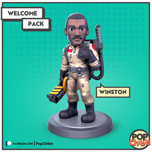 Ghostbusters - Winston Chibi | KS | 75mm Scale | Pop Minis | Pop Chibis | Resin Miniatures