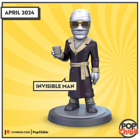 Invisible Man Chibi | KS | 75mm Scale | Pop Minis | Pop Chibis | Resin Miniatures
