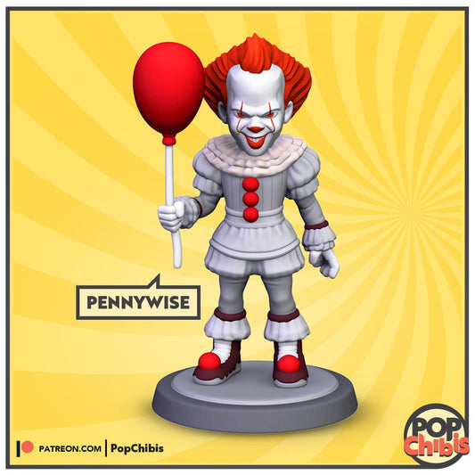 IT Pennywise the Clown Chibi | KS | 75mm Scale | Pop Minis | Pop Chibis | Resin Miniatures