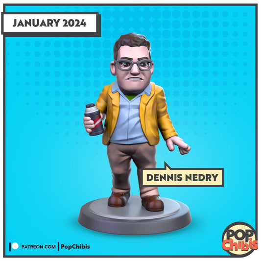 Jurassic Park - Dennis Nedry Chibi | KS | 75mm Scale | Pop Minis | Pop Chibis | Resin Miniatures