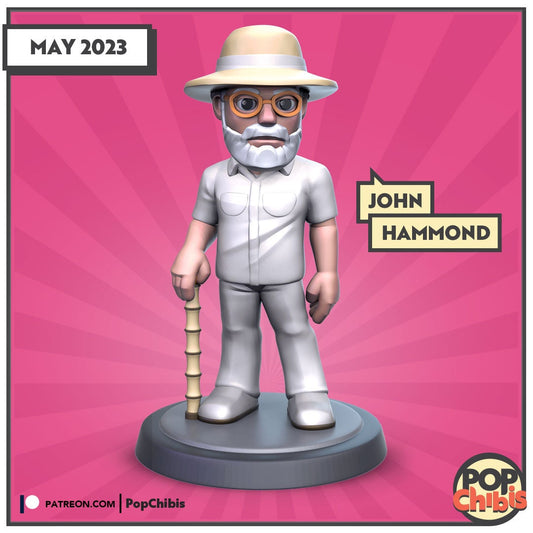 Jurassic Park -  John Hammond Chibi | KS | 75mm Scale | Pop Minis | Pop Chibis | Resin Miniatures