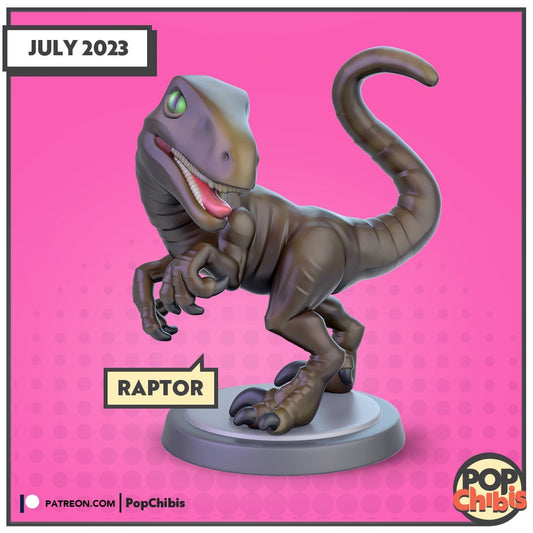 Jurassic Park - Raptor Chibi | KS | 75mm Scale | Pop Minis | Pop Chibis | Resin Miniatures