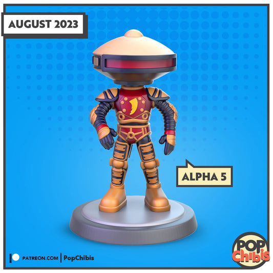 Power Rangers - Alpha 5 Chibi | KS | 75mm Scale | Pop Minis | Pop Chibis | Resin Miniatures