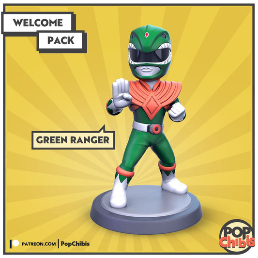 Power Rangers - Green Ranger Chibi | KS | 75mm Scale | Pop Minis | Pop Chibis | Resin Miniatures
