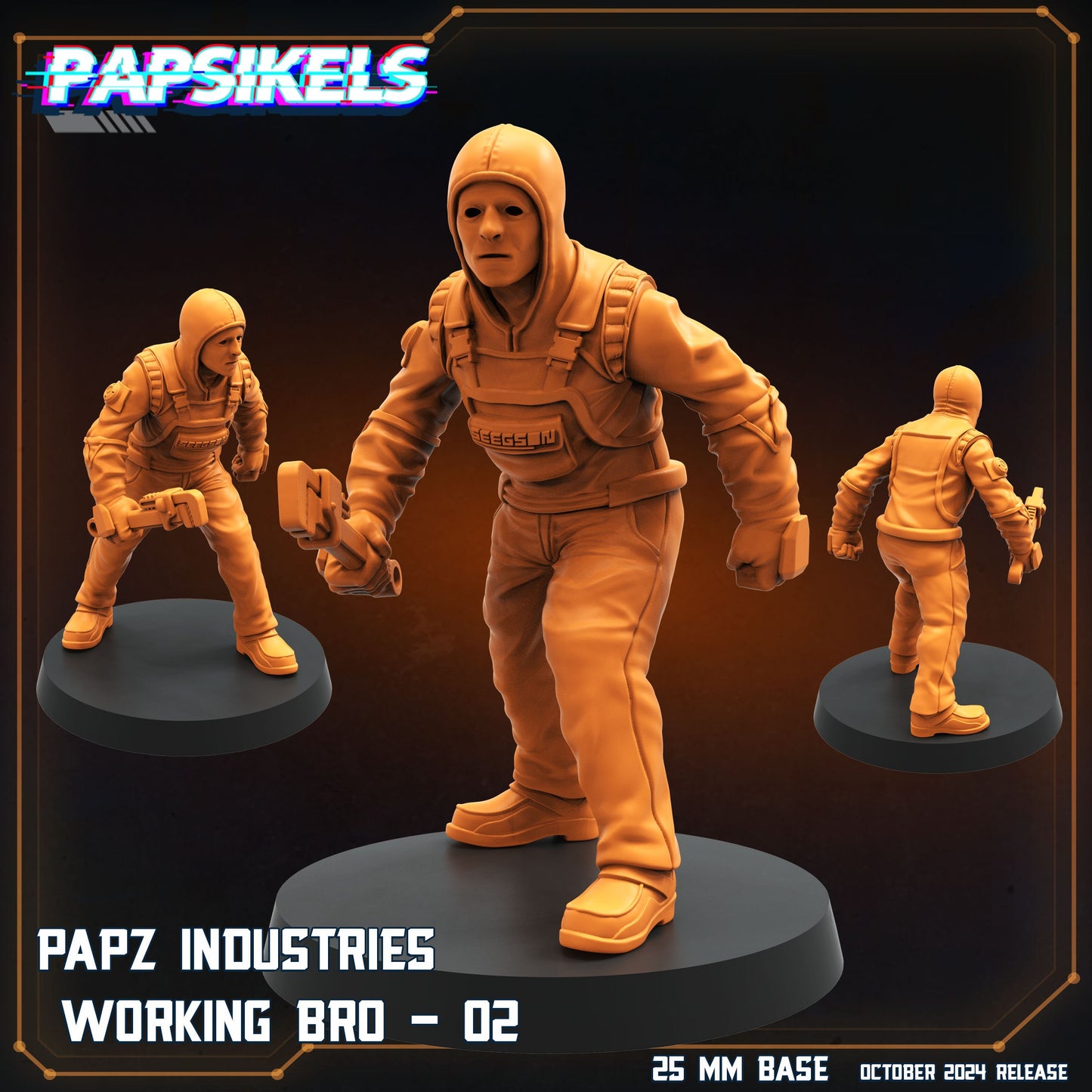 Aliens Vs Humans, Working Bros Set 4 / Working Joes , Papsikels, 32mm Mini