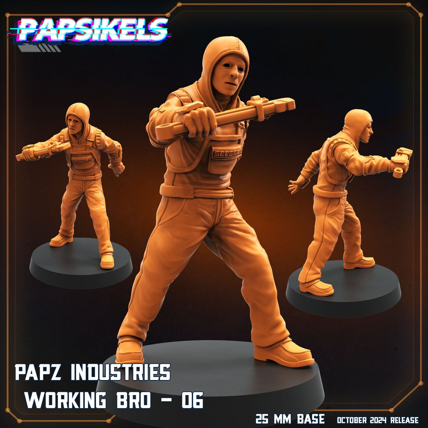 Aliens Vs Humans, Working Bros Set 4 / Working Joes , Papsikels, 32mm Mini