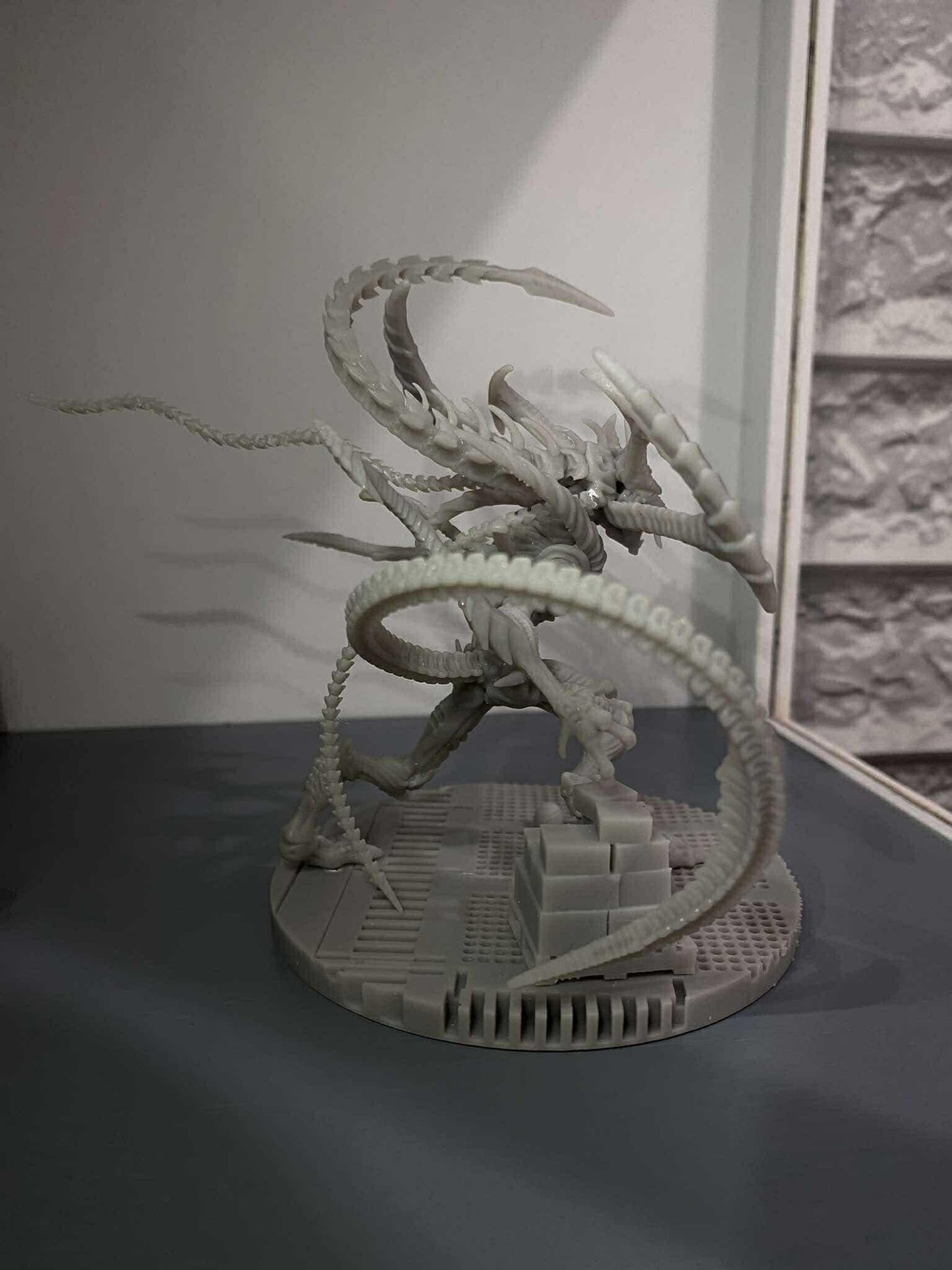 Xenomorph Diablo Resin Miniature: Papsikels Exclusive Alien Queen for TTRPG and RPG Tabletop Gaming
