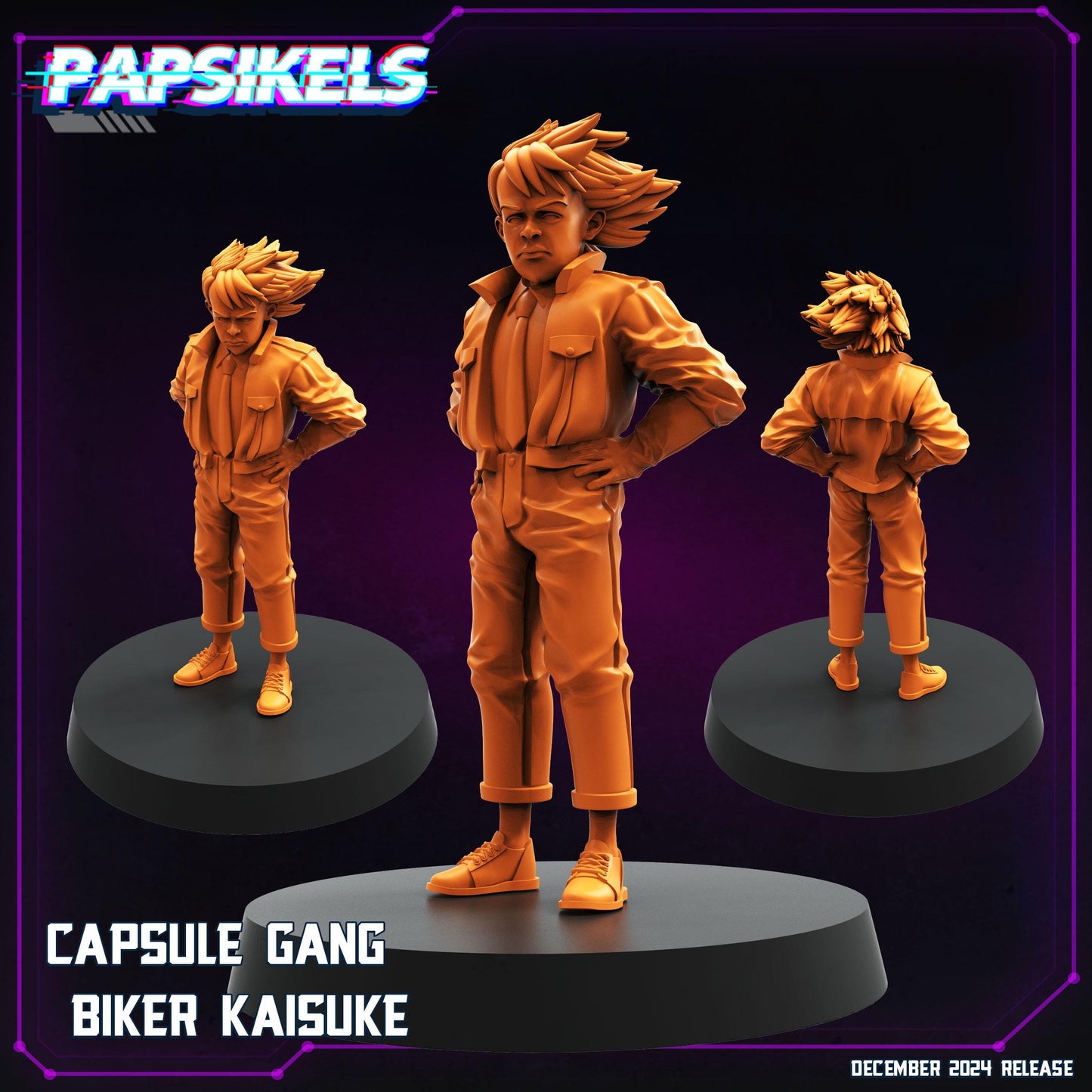 Cyberpunk, Capsule Gang Bikers, Papsikels, 32mm Mini