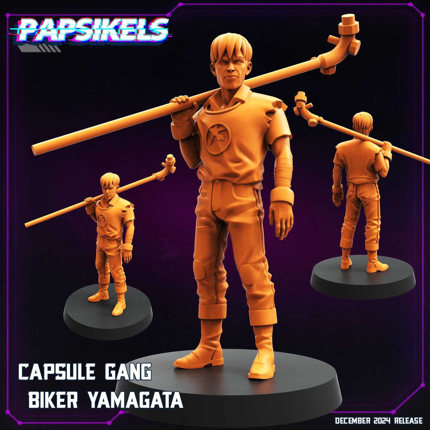 Cyberpunk, Capsule Gang Bikers, Papsikels, 32mm Mini