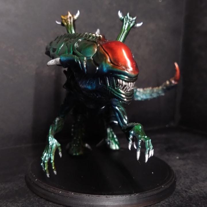 Aliens Vs Humans - Xenomorph Xeno Parasaurolophus Miniature: Epic Alien Encounter for RPG and TTRPG Games