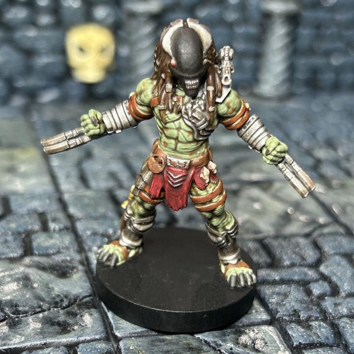 Serpent Skull Hunter Sergio Clan: 32mm Resin Tabletop Miniature for RPG, TTRPG, Papsikels Predator Figure