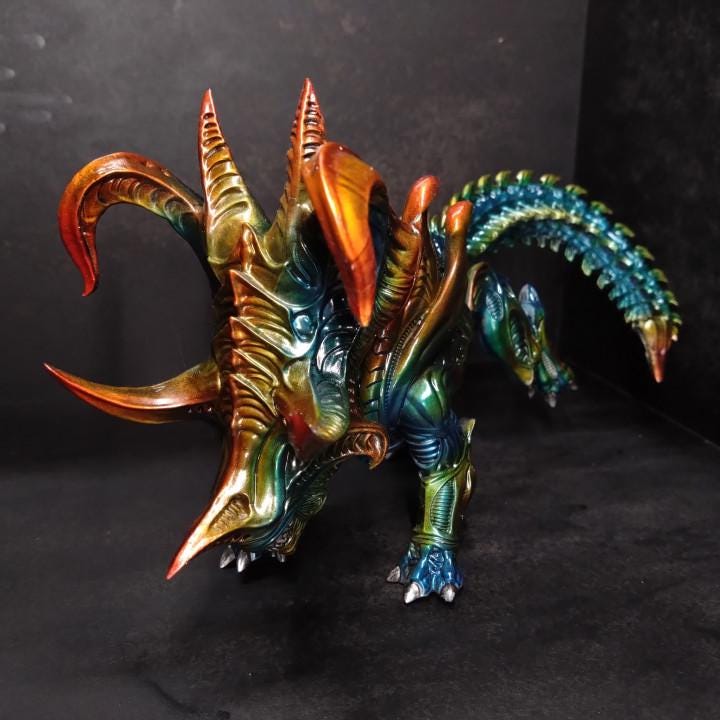 Xenowars Xeno Triceratops Resin Miniature - Papsikels Alien-Inspired Dinosaur for TTRPG Tabletop Gaming