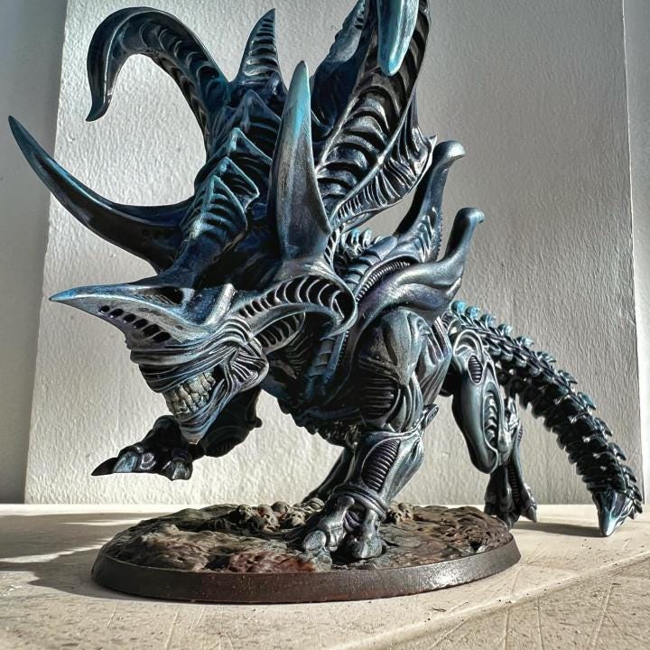 Xenowars Xeno Triceratops Resin Miniature - Papsikels Alien-Inspired Dinosaur for TTRPG Tabletop Gaming