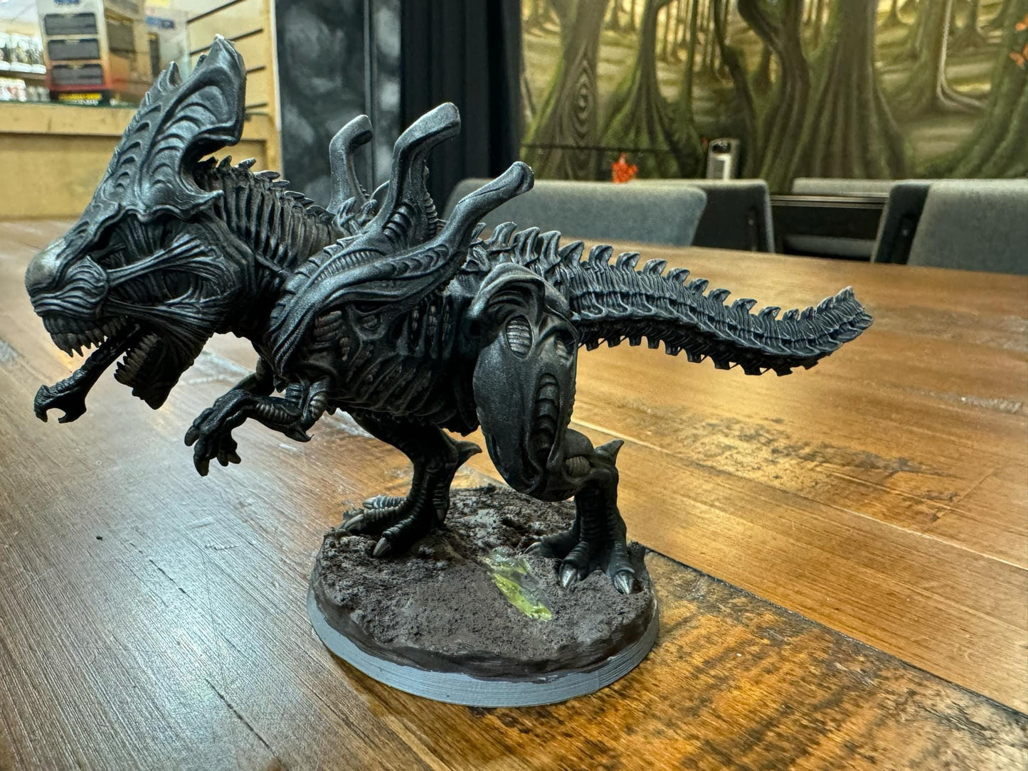 Xeno T-Rex Army: Xenosaur Tyranno Beastmaster Riders - 32mm Resin Tabletop Miniature for OPR