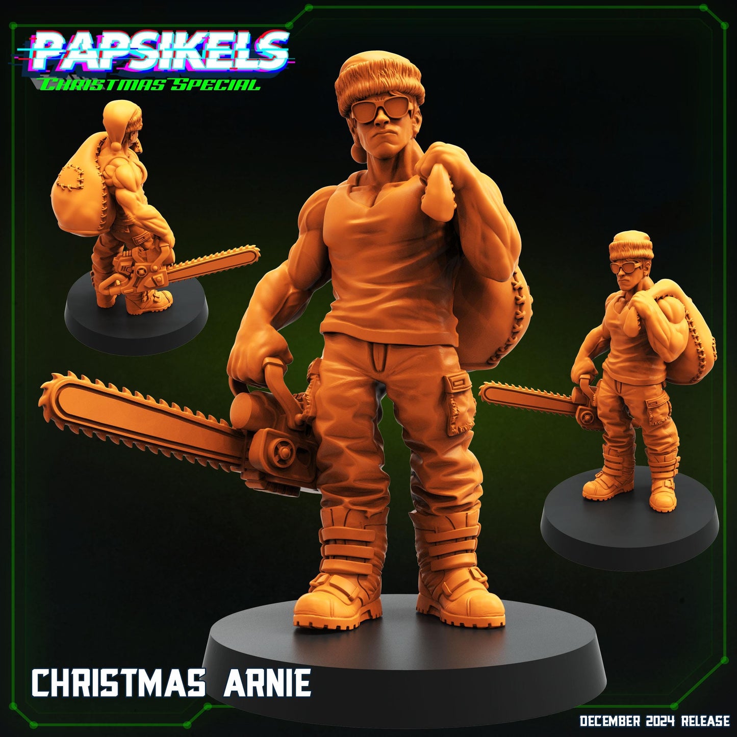 Christmas Arnie, Papsikels, Resin Miniature - Tabletop miniature - Fantasy Miniature - 32mm