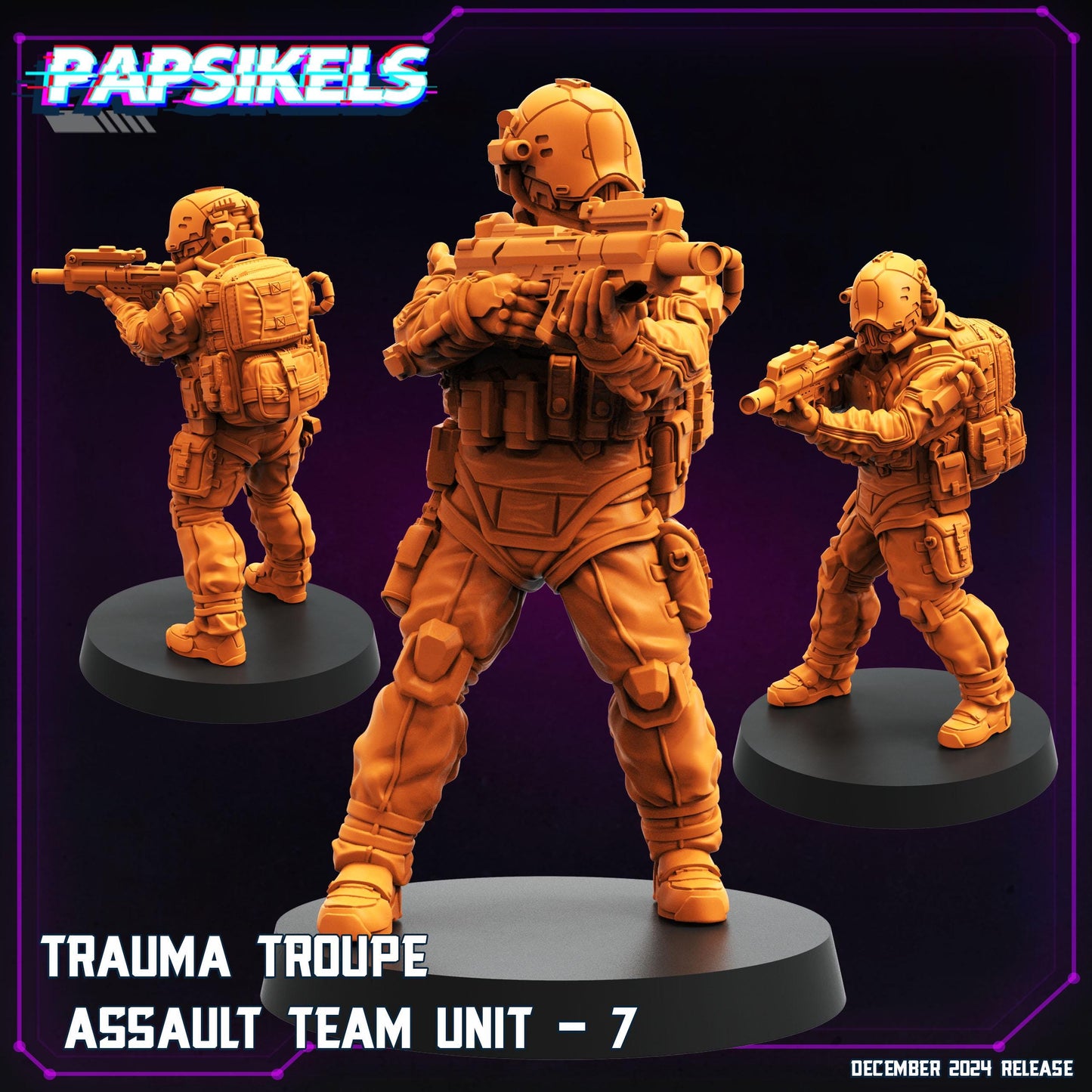 Cyberpunk, Trauma Troupe Assault Team Units, Papsikels, 32mm Mini