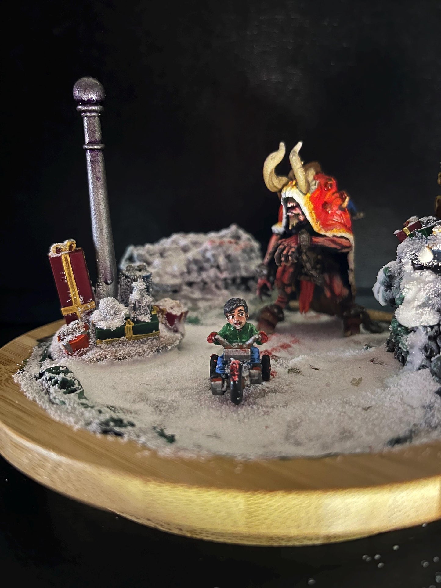 Krampus Miniature Sculpture for Christmas - 32mm Wargaming, RPG, TTRPG, Cyberpunk, Anime Themed