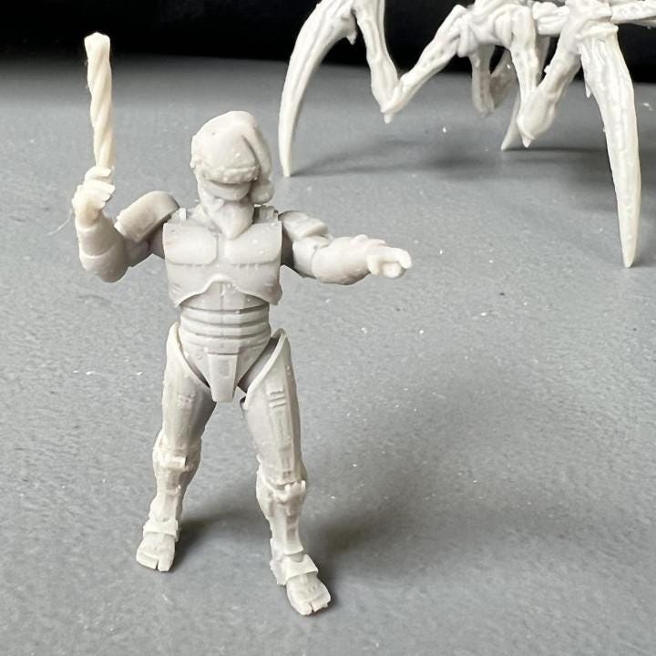 Robocop Santa Miniature: 12 Days of Christmas Sculpture for Wargaming, RPG, TTRPG (32mm)