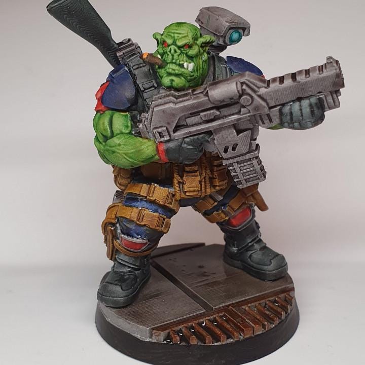 Colonial Captain Rene Rekestas Miniature - 32mm UGOK Officer for Wargaming, RPG, and Tabletop Games