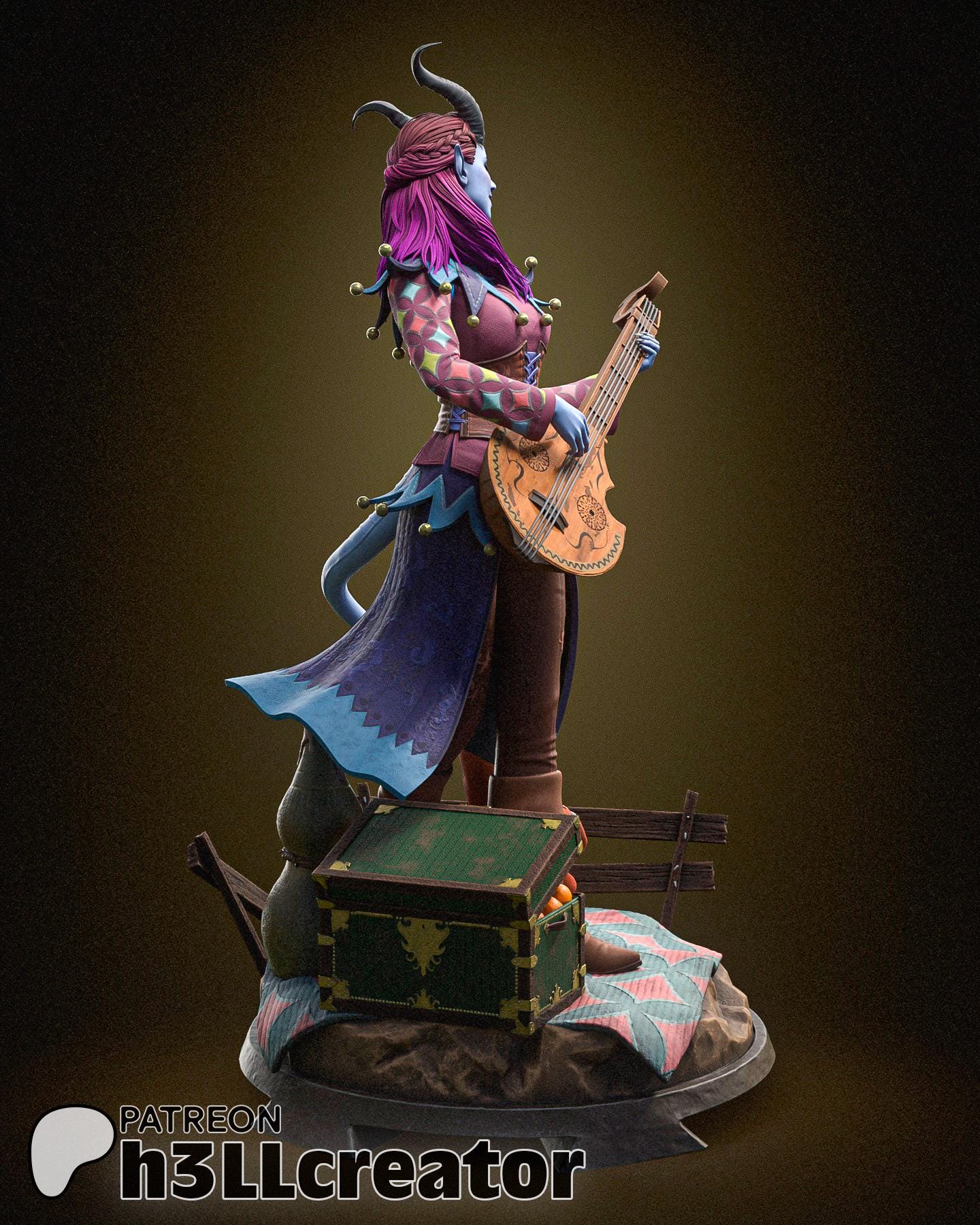 Alfira from Baldur's Gate 3 (fan art) | Full Model or Bust | Miniature scale 1:12 | h3LL Creator | DIY Model Kit