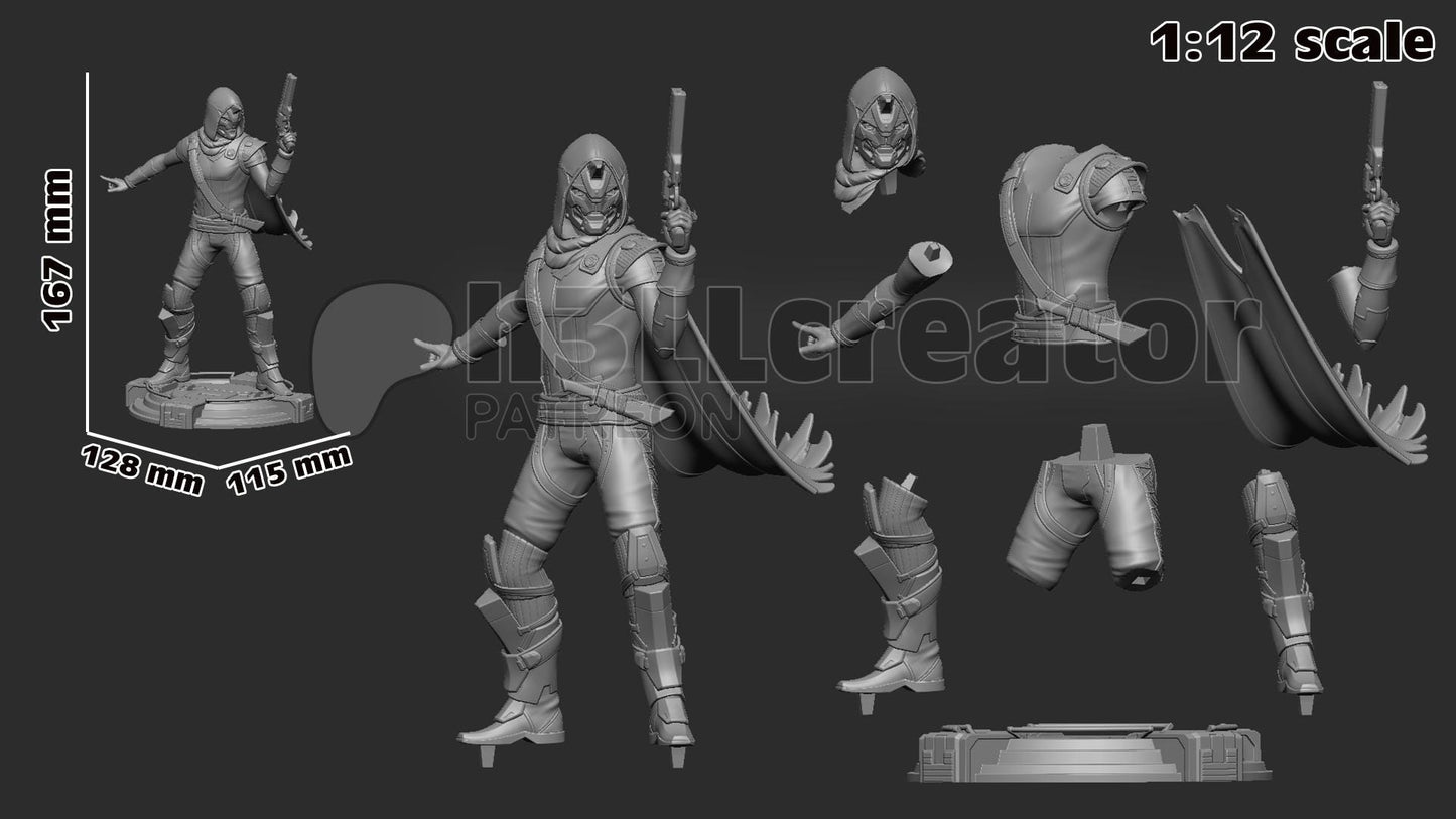 Cayde 6 from Destiny 2 (fan art) | Full Model or Bust | Miniature scale 1:12 | h3LL Creator | DIY Model Kit