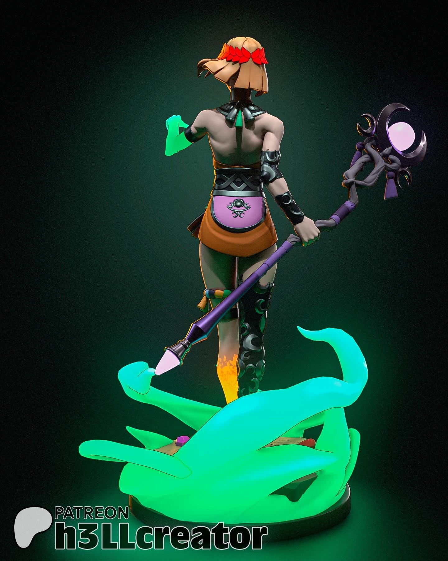 Melinoe from Hades 2 (fan art) | Full Model | Miniature scale 1:12 | h3LL Creator | DIY Model Kit