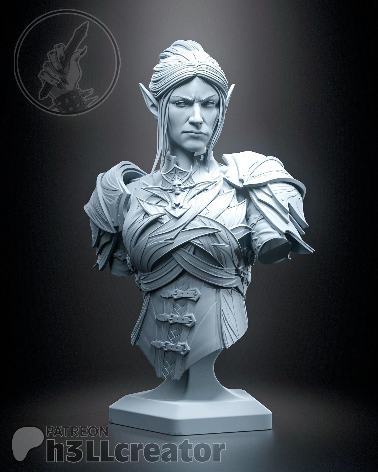 Minthara from Baldur's Gate 3 (fan art) | Full Model or Bust | Miniature scale 1:12 | h3LL Creator | DIY Model Kit