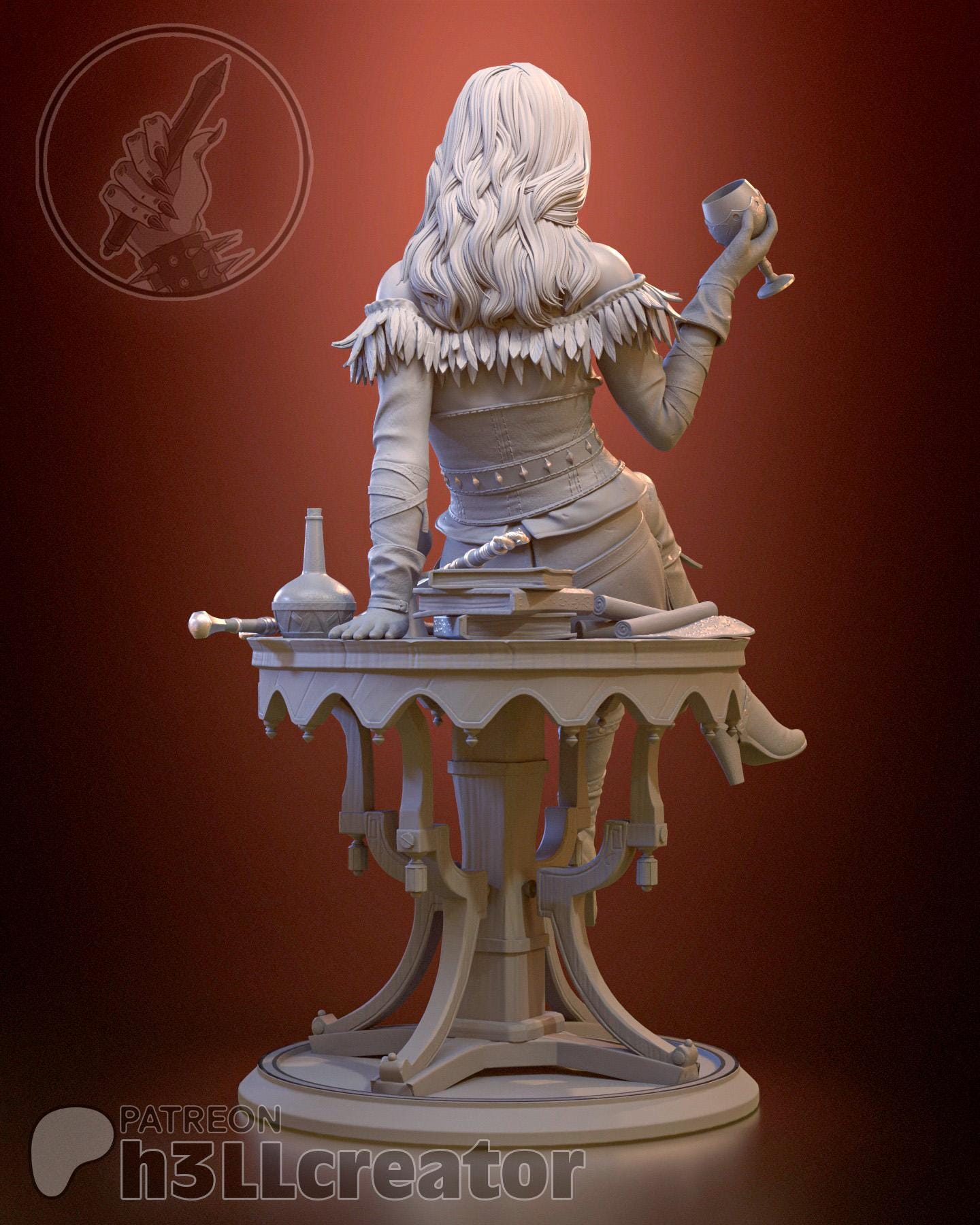 Yennifer from The Witcher (fan art) | Full Model | Miniature scale 1:12 | h3LL Creator | DIY Model Kit