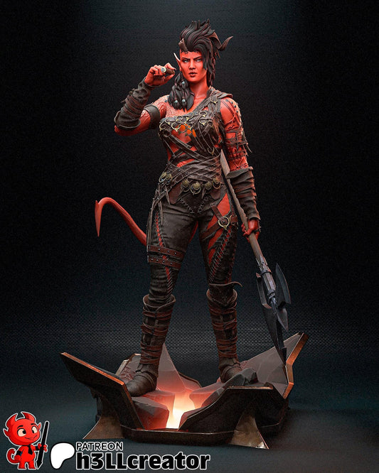 Karlach from Baldur's Gate 3 (fan art) | Full Model or Bust | Miniature scale 1:12 | h3LL Creator | DIY Model Kit