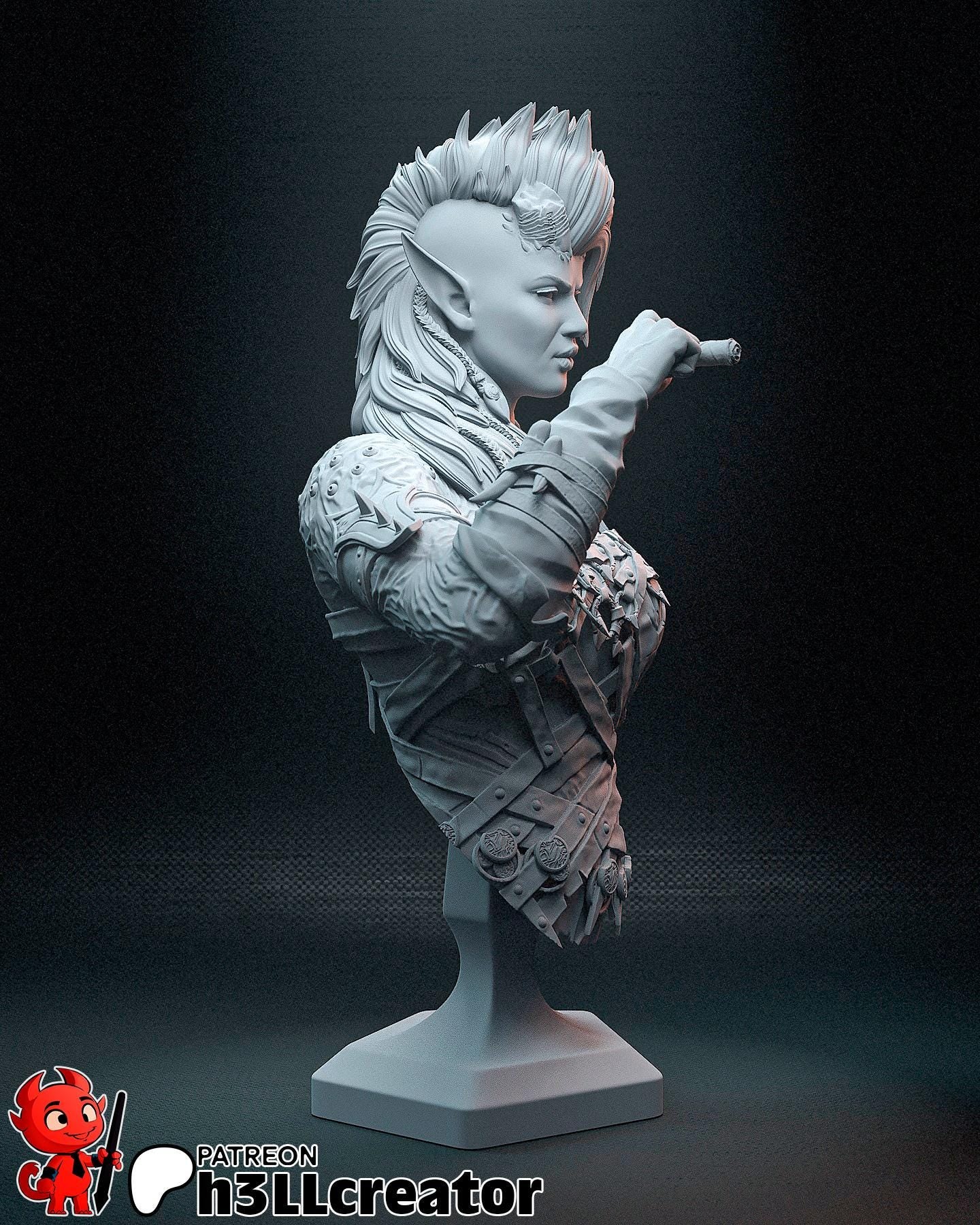 Karlach from Baldur's Gate 3 (fan art) | Full Model or Bust | Miniature scale 1:12 | h3LL Creator | DIY Model Kit