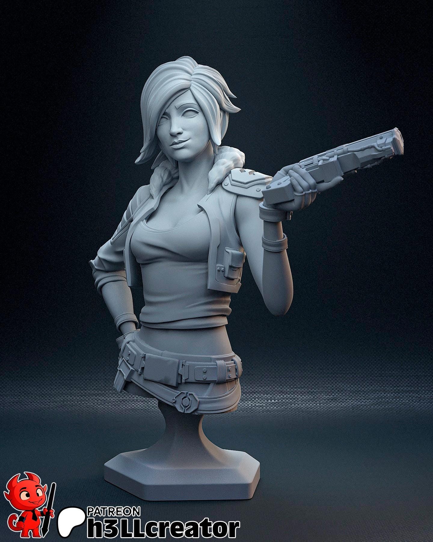 Lilith from Borderlands 3 (fan art) | Miniature scale 1:12 | h3LL Creator | DIY Model Kit