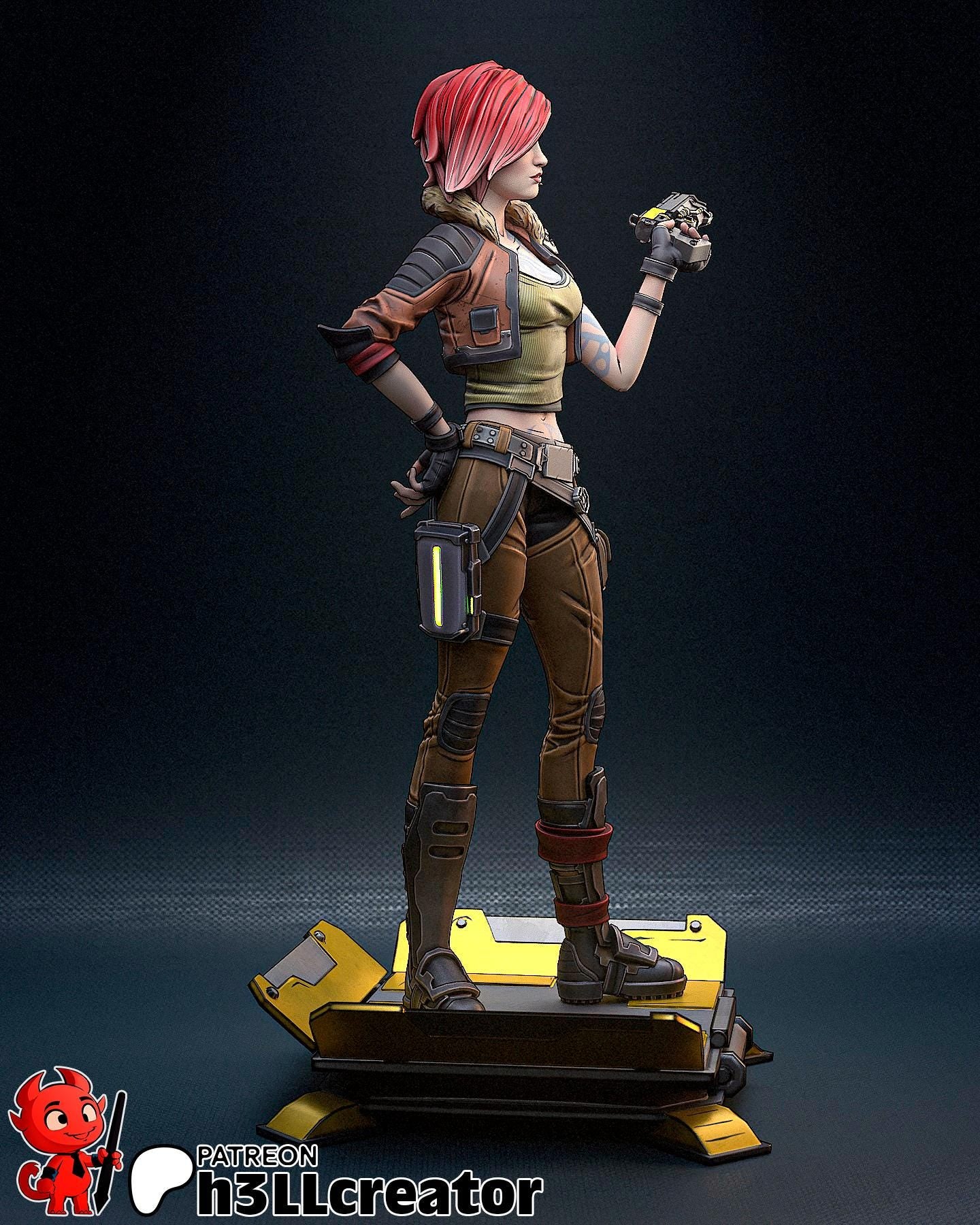 Lilith from Borderlands 3 (fan art) | Miniature scale 1:12 | h3LL Creator | DIY Model Kit